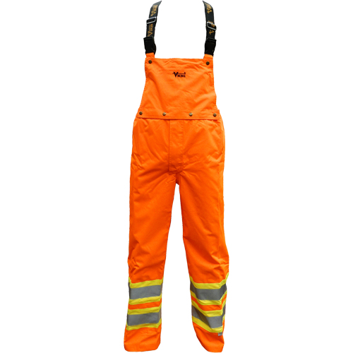 Pantalon de s&eacute;curit&eacute; Journeyman d&eacute;tachable &agrave; bavette, Polyester, Petit, Orange haute visibilit&eacute; OSI Industrial Sales