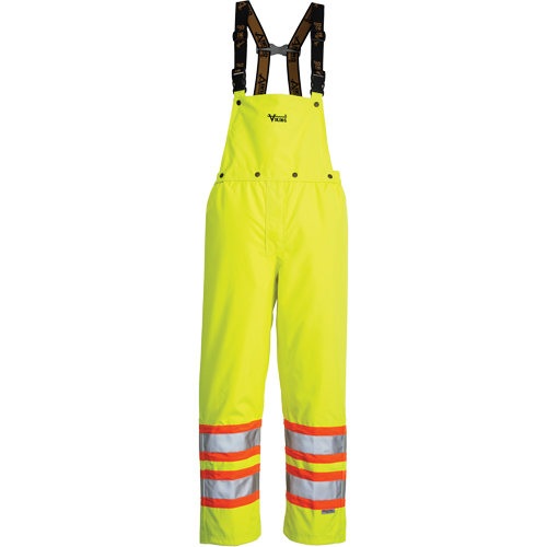 Journeyman Detachable Bib Safety Pants, Polyester, Small, High Visibility Lime-Yellow OSI Industrial Sales