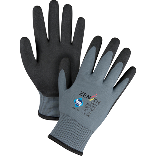 Gants enduits de premi&egrave;re qualit&eacute; ZX-30°, 10/T-Grand, R&ecirc;vetement PVC, Calibre 15, Enveloppe en Nylon OSI Industrial Sales