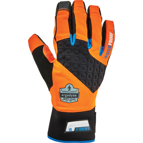Gants utilitaires thermiques haute visibilit&eacute; performants et &eacute;tanches ProFlex 818WP, Paume Polyur&eacute;thane, Taille Petit OSI Industrial Sales