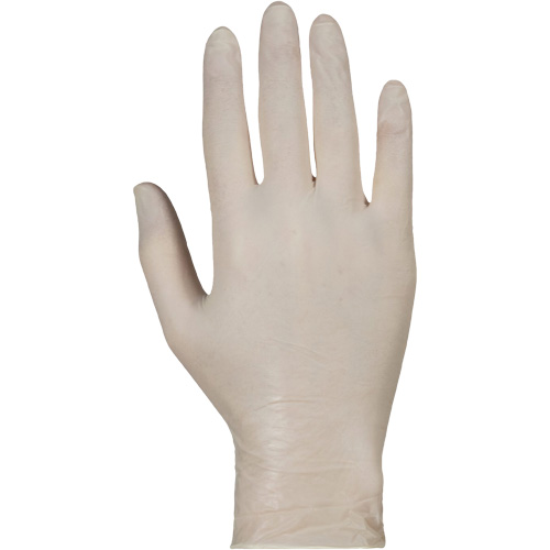 Gants jetables de calibre examen m&eacute;dical KeepKleen, Grand, Latex, 5 mils, Sans poudre, Blanc, Classe 2 OSI Industrial Sales