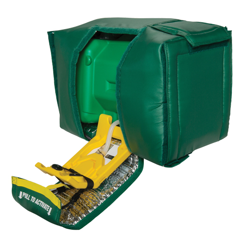Tempered Portable Eyewash, Gravity-Fed, 9 gal. Capacity, Meets ANSI Z358.1 OSI Industrial Sales