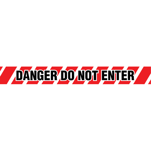 Rubans pour barricades, Anglais, 3" la x 1000' lo, 2 mils, Noir/rouge OSI Industrial Sales