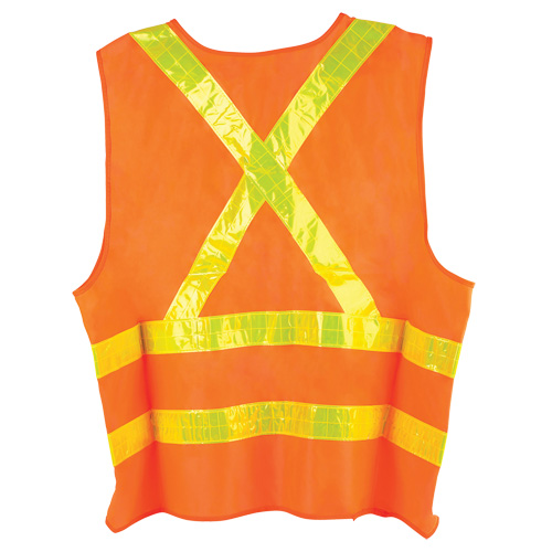 Dynamic Traffic Vest, High Visibility Orange, Large, Polyester OSI Industrial Sales