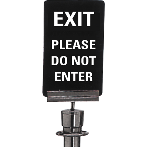 Enseigne de contr&ocirc;le des foules  Exit: Please Do Not Enter , 11" x 7", Plastique, Anglais OSI Industrial Sales