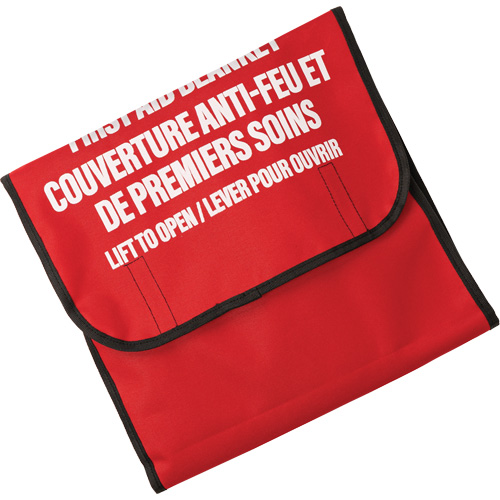 Couverture anti-feu avec sac de nylon Dynamic, Laine, 60" lo x 71" la OSI Industrial Sales
