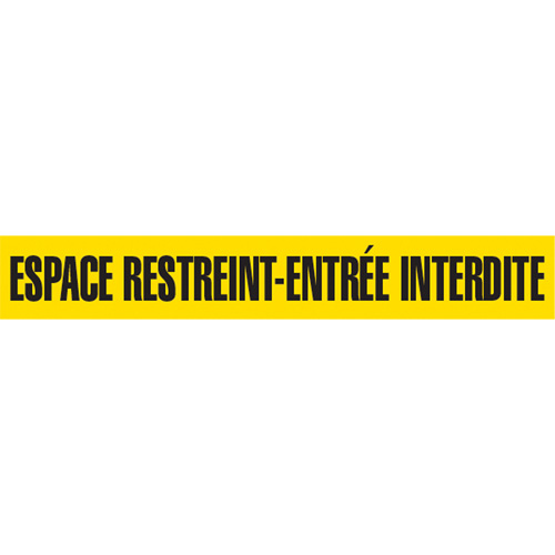 Barricade Tape, French, 3" W x 1000' L, 3 mils, Black on Yellow OSI Industrial Sales