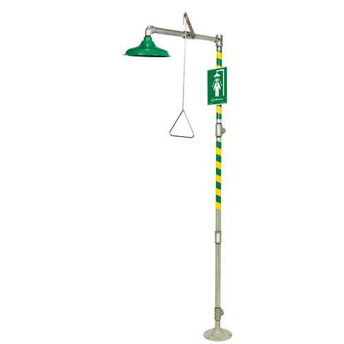Douche de rinçage sur plancher, Socle OSI Industrial Sales