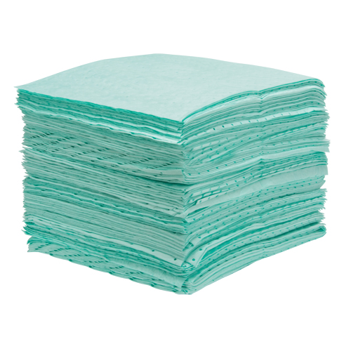 Feuilles absorbantes li&eacute;es de premi&egrave;re qualit&eacute;, Mati&egrave;res dangereuses, 15" x 18", 25 gal. d'absorption OSI Industrial Sales