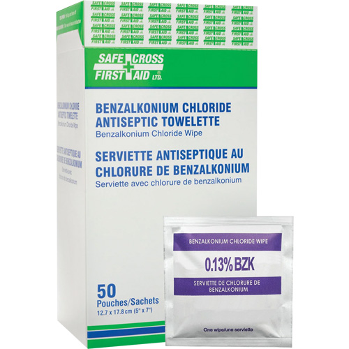 Benzalkonium Chloride Wipes, Towelette, Antiseptic OSI Industrial Sales