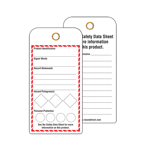 &eacute;tiquettes SGH pour le milieu de travail, Papier cartonn&eacute;, 3" la x 6" h, Anglais OSI Industrial Sales