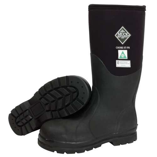 Chore Classic Fleece-Lined Work Boots, Rubber, Steel Toe, Size 5, Puncture Resistant Sole OSI Industrial Sales