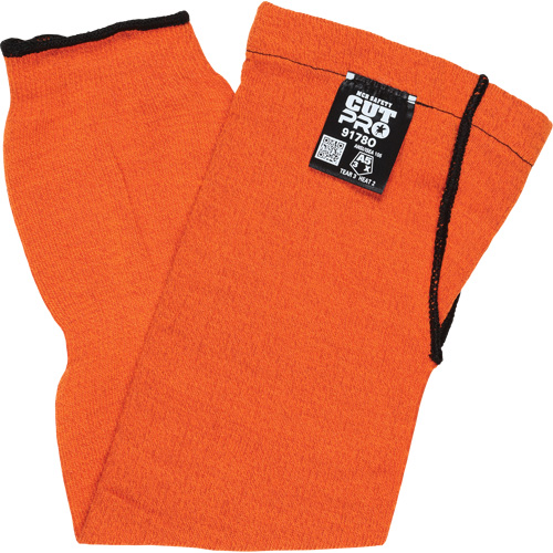 Manches Memphis avec trou pour le pouce, Kevlar, 18", ASTM ANSI niveau A5, Orange OSI Industrial Sales