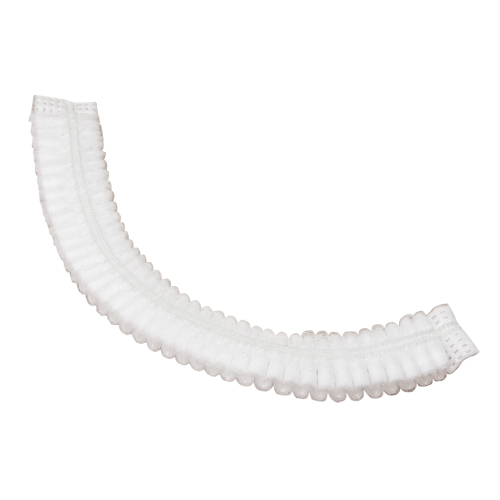 Pleated Bouffant Cap, Polypropylene, 24", White OSI Industrial Sales