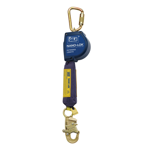 Nano-Lok Extended Length Self-Retracting Lifeline, 10', Polyester/Web, Swivel OSI Industrial Sales