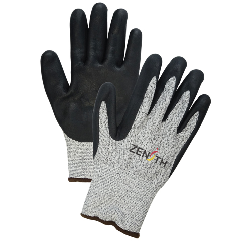 Gants &eacute;lastiques sans coutures r&eacute;sistants &agrave; la coupe pour temp&eacute;ratures froides, Taille Moyen/8, Calibre 13, Rev&ecirc;tement Mousse de nitrile, Enveloppe en PEHP, ASTM ANSI niveau A4 OSI Industrial Sales