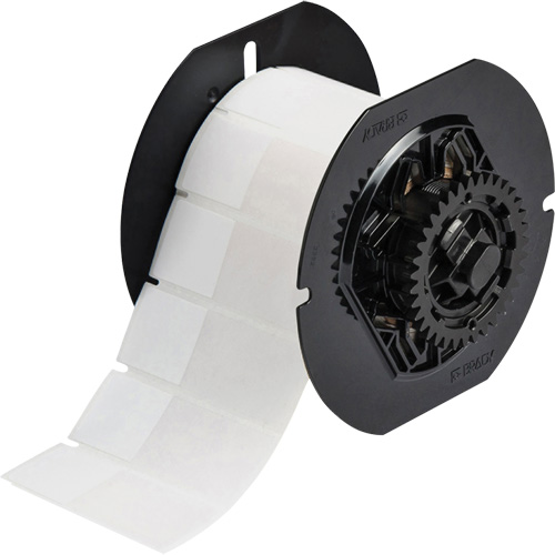Self-Laminating Wire & Cable Label, Vinyl, 1" L x 2.6" H, Clear/White OSI Industrial Sales
