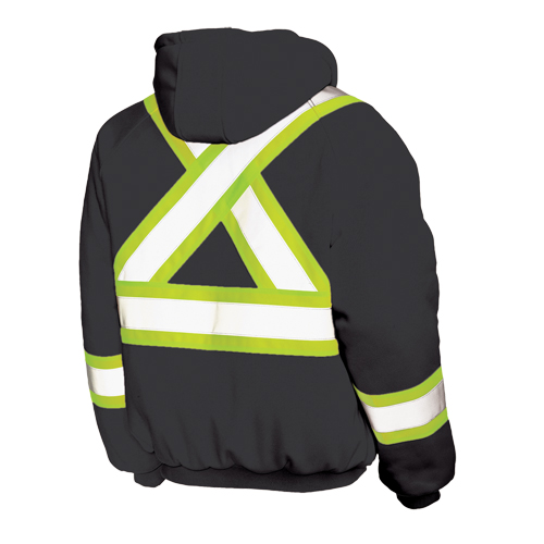 Insulated Safety Hoodie, Polyester, Large, Black OSI Industrial Sales