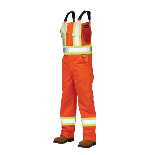 Unlined Safety Overalls, Poly-Cotton, Large, High Visibility Orange OSI Industrial Sales
