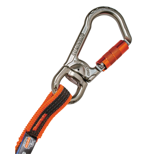 Squids&reg; 3109F(x) Double-Locking Tool Lanyard with Swivel, Bungee, Carabiner/Loop OSI Industrial Sales