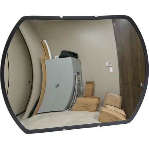 Miroir convexe rectangulaire/rond avec support, 12" h x 18" la, Int&eacute;rieur/Ext&eacute;rieur OSI Industrial Sales