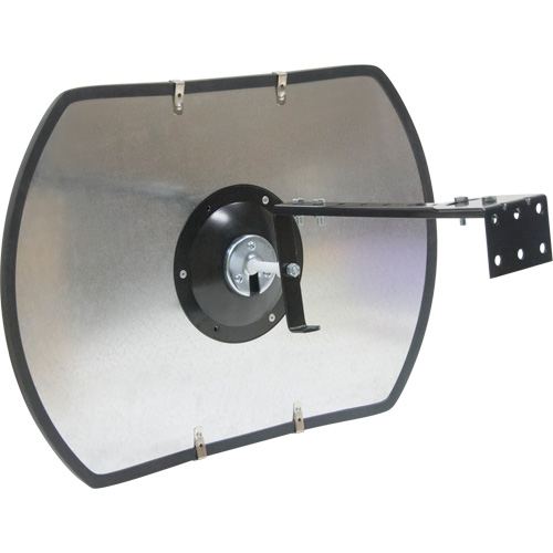 Roundtangular Convex Mirror with Bracket, 18" H x 26" W, Indoor/Outdoor OSI Industrial Sales