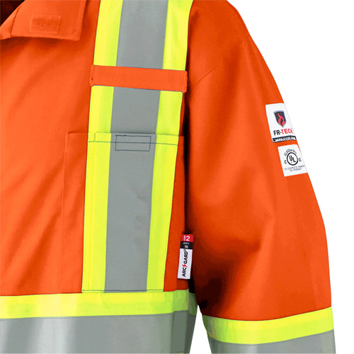7702 FR Hi-Vis Safety Coveralls, Size 36, Orange OSI Industrial Sales