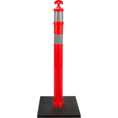 Poteau d&eacute;lin&eacute;ateur haute visibilit&eacute;, 42" h, Orange OSI Industrial Sales