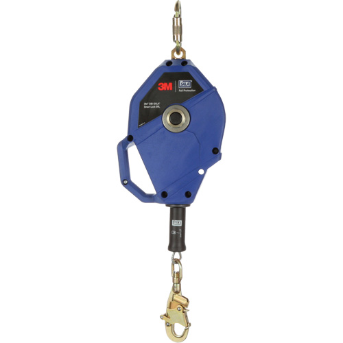 Cordage de s&eacute;curit&eacute; autor&eacute;tractable avec verrouillage intelligent, 50', Acier galvanis&eacute;, Pivotant OSI Industrial Sales