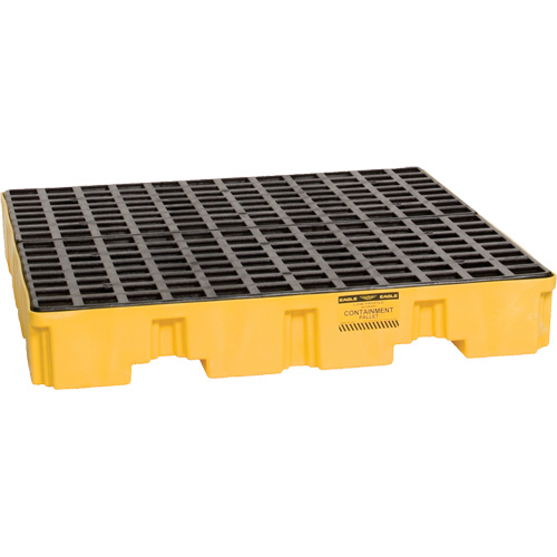 Palette de confinement des d&eacute;versements, Capacit&eacute; de d&eacute;versement 66 gal. US, 51,5'' x 51,5'' x 8" OSI Industrial Sales