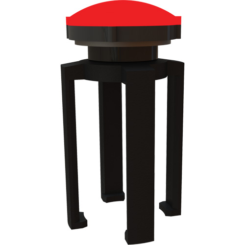 PLUS Barrier System Strobe Light Bracket & Red Strobe Light, Black OSI Industrial Sales