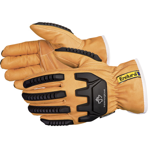 Endura&reg; Anti-Impact Driver's Gloves, X-Small, Grain Goatskin Palm, Thinsulate Inner Lining OSI Industrial Sales