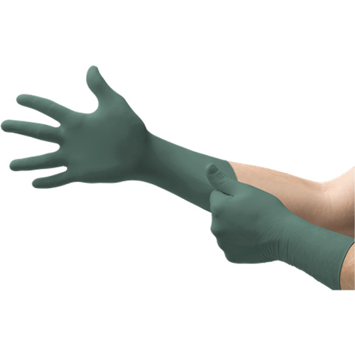 Dura Flock Gloves, Small, Nitrile, 8-mil, Powder-Free, Green OSI Industrial Sales