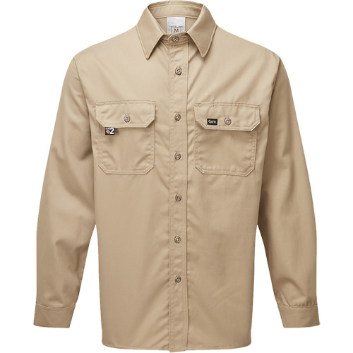 UltraSoft&reg; 7 oz. Deluxe Work Shirt, Small, Khaki OSI Industrial Sales