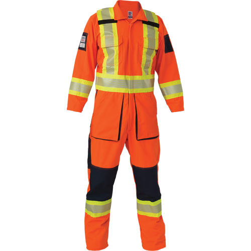 Ripstop Coveralls, Medium (Tall), High Visibility Orange OSI Industrial Sales