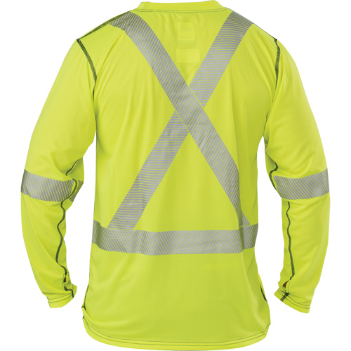 T-shirt &agrave; manches longues haute visibilit&eacute; Polartec Power Grid, Polyester, 2T-Grand, Jaune lime haute visibilit&eacute; OSI Industrial Sales