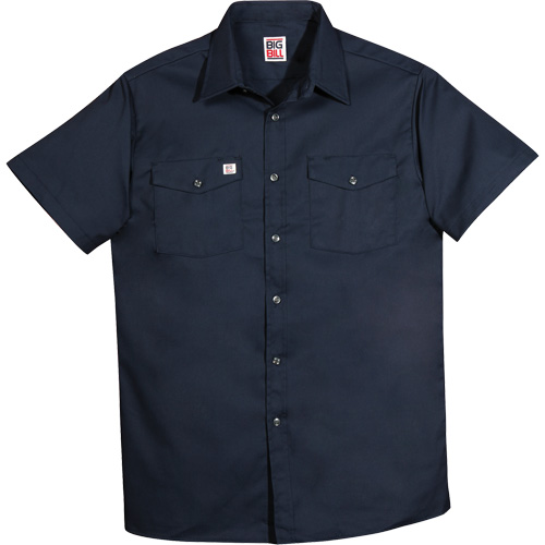 Chemise de travail &agrave; manches courtes en tissu crois&eacute;, Hommes, 4T-Grand, Bleu marine OSI Industrial Sales