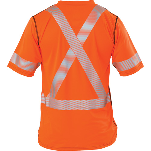 Polartec&reg; Power Grid&reg; High Visibility Short Sleeved T-Shirt, Polyester, Small, Orange OSI Industrial Sales