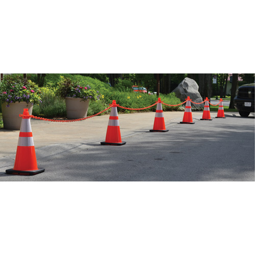 Traffic Cone & Chain Kit, 36", Green OSI Industrial Sales