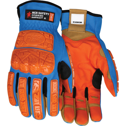 Gants antichocs Forceflex, Moyen, Paume en Synth&eacute;tique, Poignet &agrave; enfiler OSI Industrial Sales