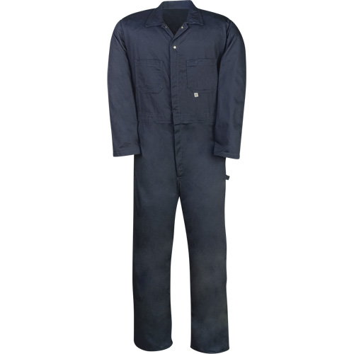 Industrial Work Coveralls, Men's, Navy Blue, Size 36 OSI Industrial Sales