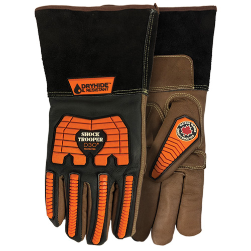 Gants 5785G Shock Trooper, T-petit, Paume en Ch&egrave;vre, Poignet Manchette OSI Industrial Sales