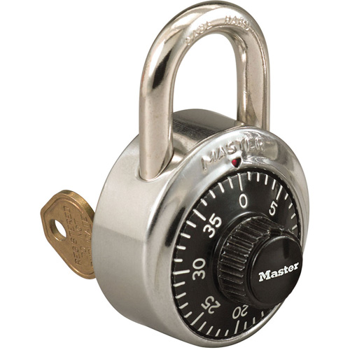Cadenas de s&eacute;rie 1525 avec cl&eacute; de contr&ocirc;le en option, Combinaison, Acier inoxydable, Largeur de 1-7/8" OSI Industrial Sales