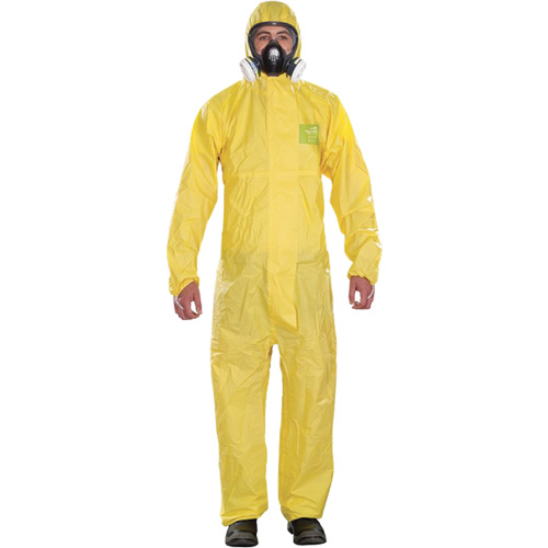 Combinaisons jetables pour usage mod&eacute;r&eacute; Microchem, Petit, Jaune, Polypropyl&egrave;ne OSI Industrial Sales