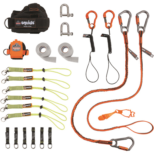 Trousse de longes de fixation d'outils pour monteurs de charpentes m&eacute;talliques et poseurs d'acier 3186 Squids OSI Industrial Sales