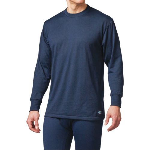 FR Base Layer Long Sleeve T-Shirt, Small, Navy Blue OSI Industrial Sales