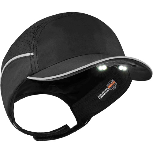 Skullerz&reg; 8965 Lightweight Bump Cap Hat with LED Lighting, Black OSI Industrial Sales