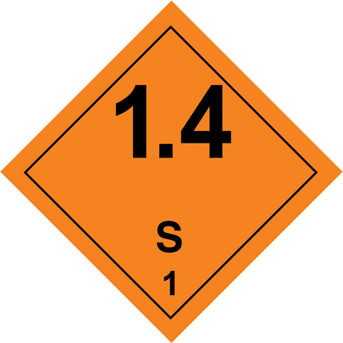 &eacute;tiquettes de manutention de mati&egrave;res dangereuses, 4" lo x 4" la, Noir/orange OSI Industrial Sales