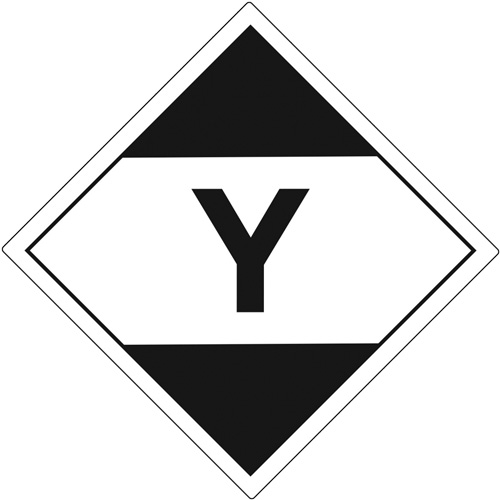 "Y" Limited Quantity Air Shipping Labels, 4" L x 4" W, Black on White OSI Industrial Sales