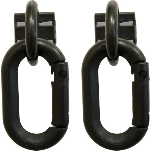 Jeu d'anneaux magn&eacute;tiques et de mousquetons pour chaîne de s&eacute;curit&eacute;, Noir OSI Industrial Sales